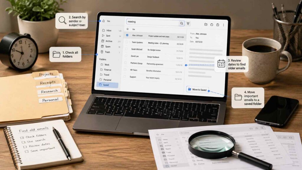Find old mail before downloading anything
