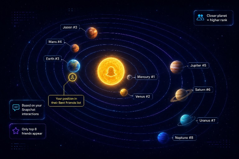 How Snapchat Best Friend Planets Work