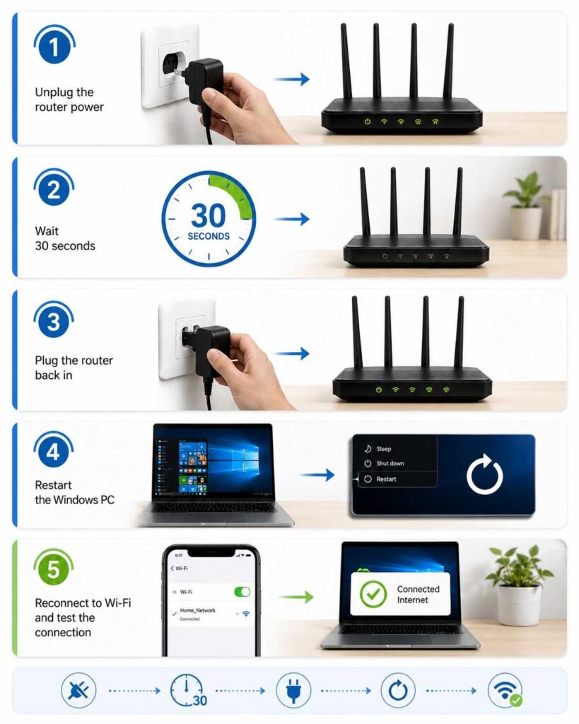 Restart the Router and PC