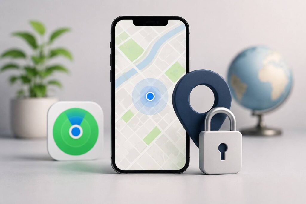 how to freeze location on find my iphone
